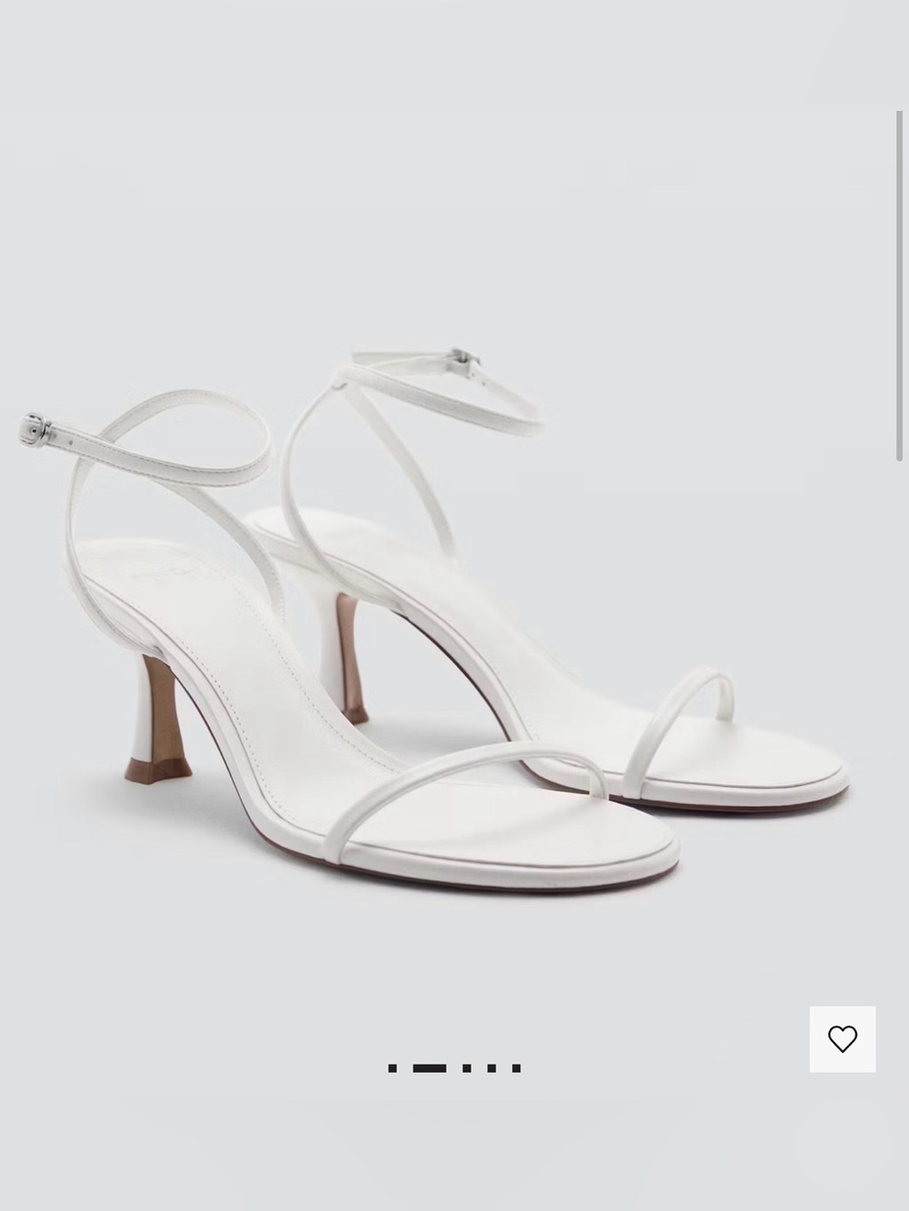 Mango White buckle strap sandals